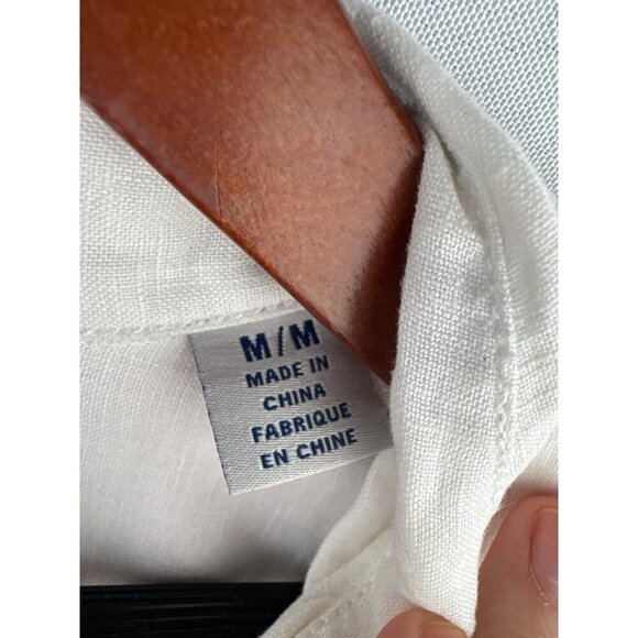 Tommy Bahama White Long Sleeve Button-Up Shirt M - Picture 6 of 8